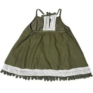 Tommy Bahama Tunic Pom Pom Lace Dress Olive 24M